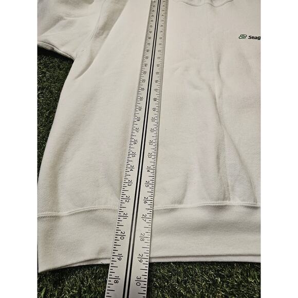 Vtg Oneita Power-Sweats Mens Pullover Sweatshirt White XXL SEAGATE 1989-1994 USA - Picture 6 of 6